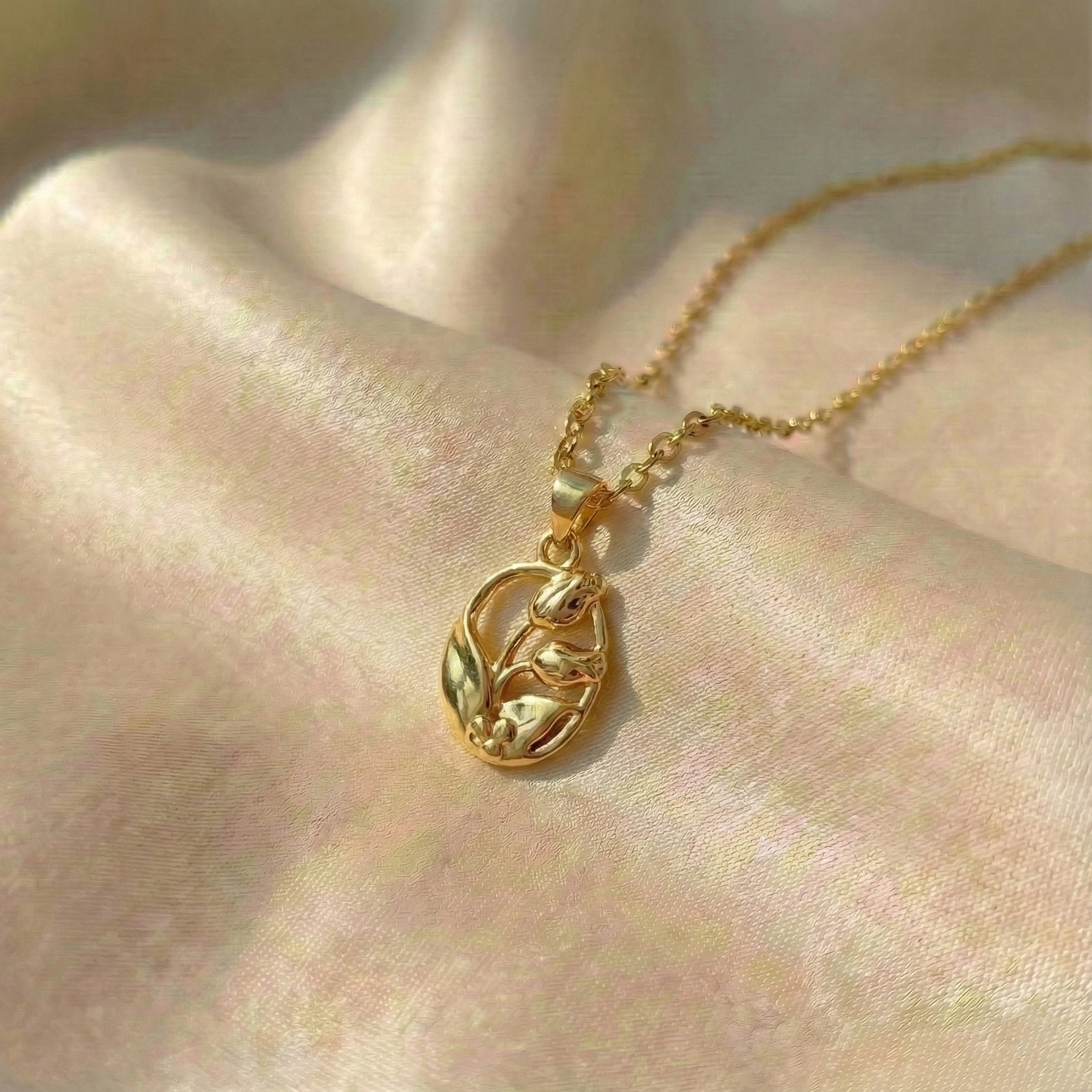 Vintage Style Tulip Portrait Charm