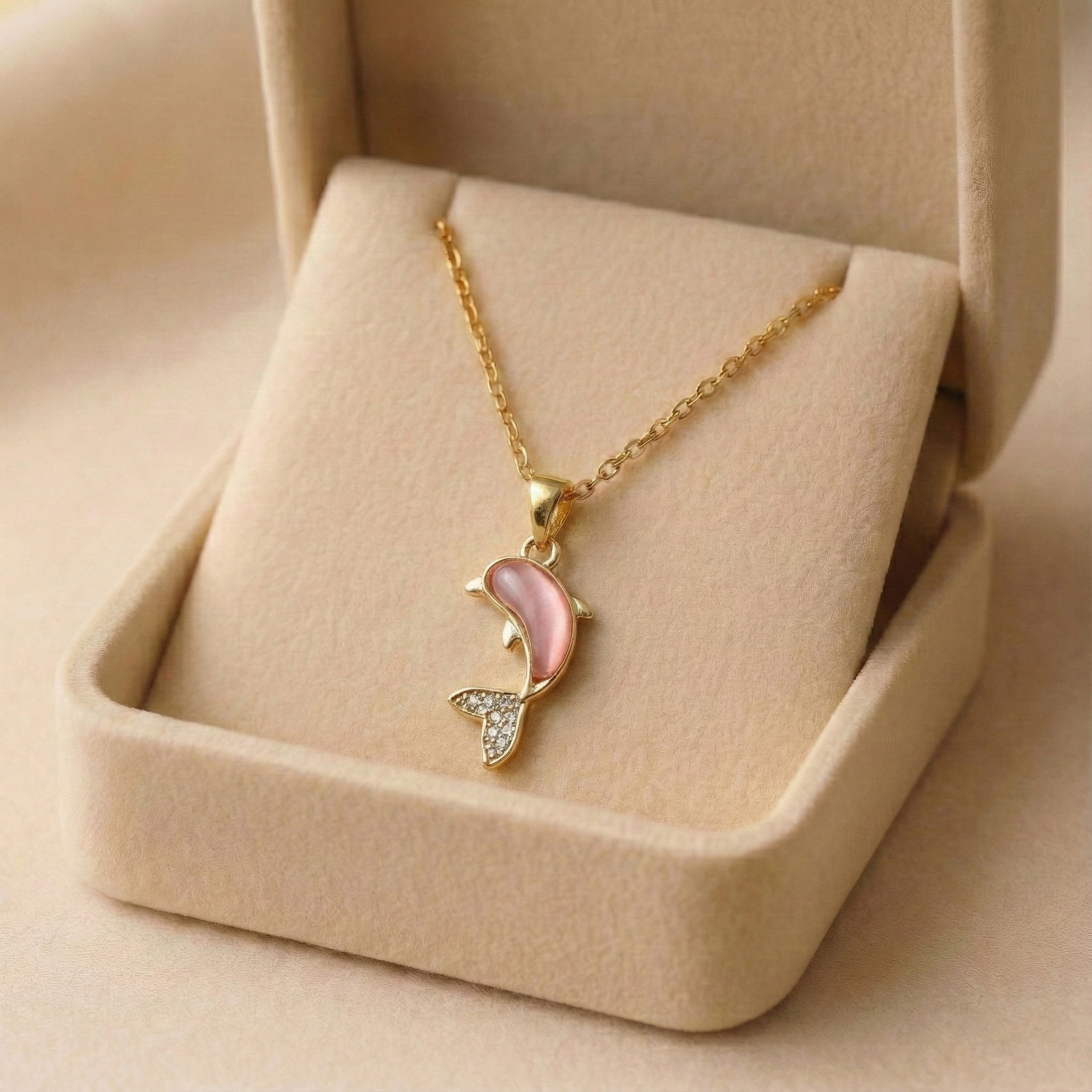 The Blush Dolphin Charm