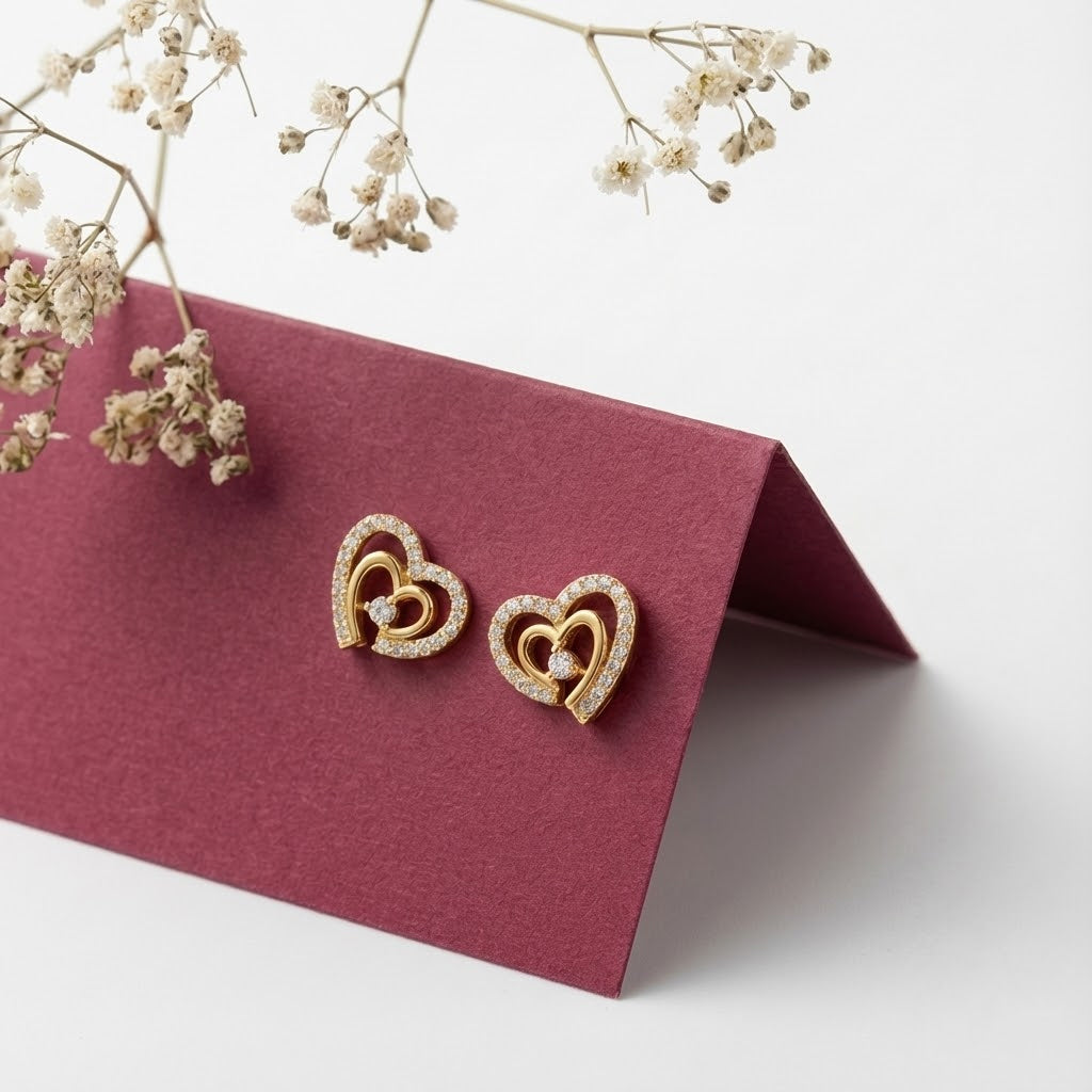 Twin Heart Earrings