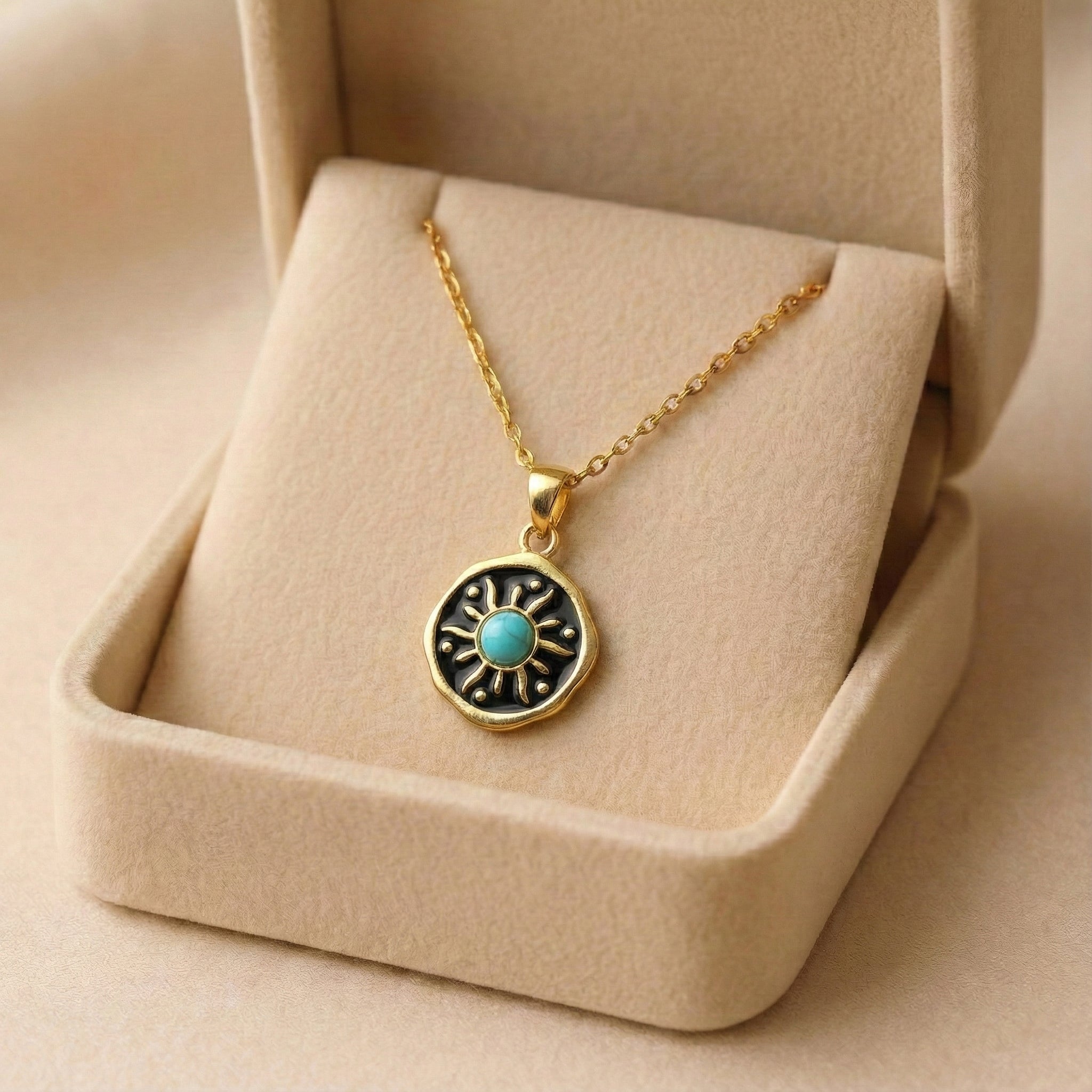 Turquoise Sun Medallion