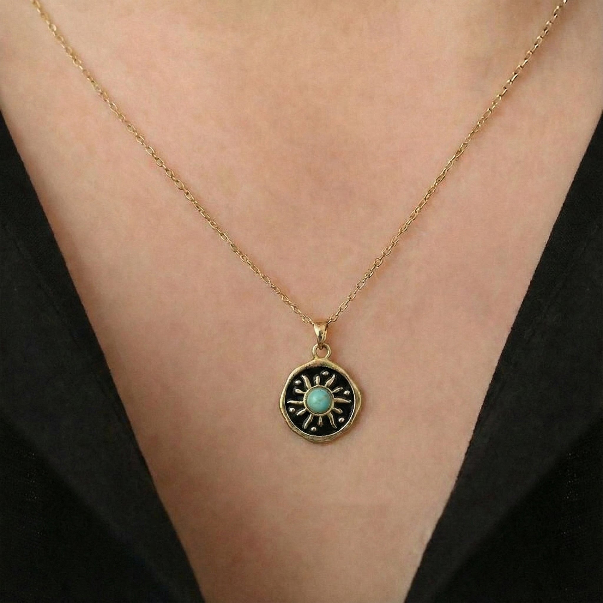 Turquoise Sun Medallion