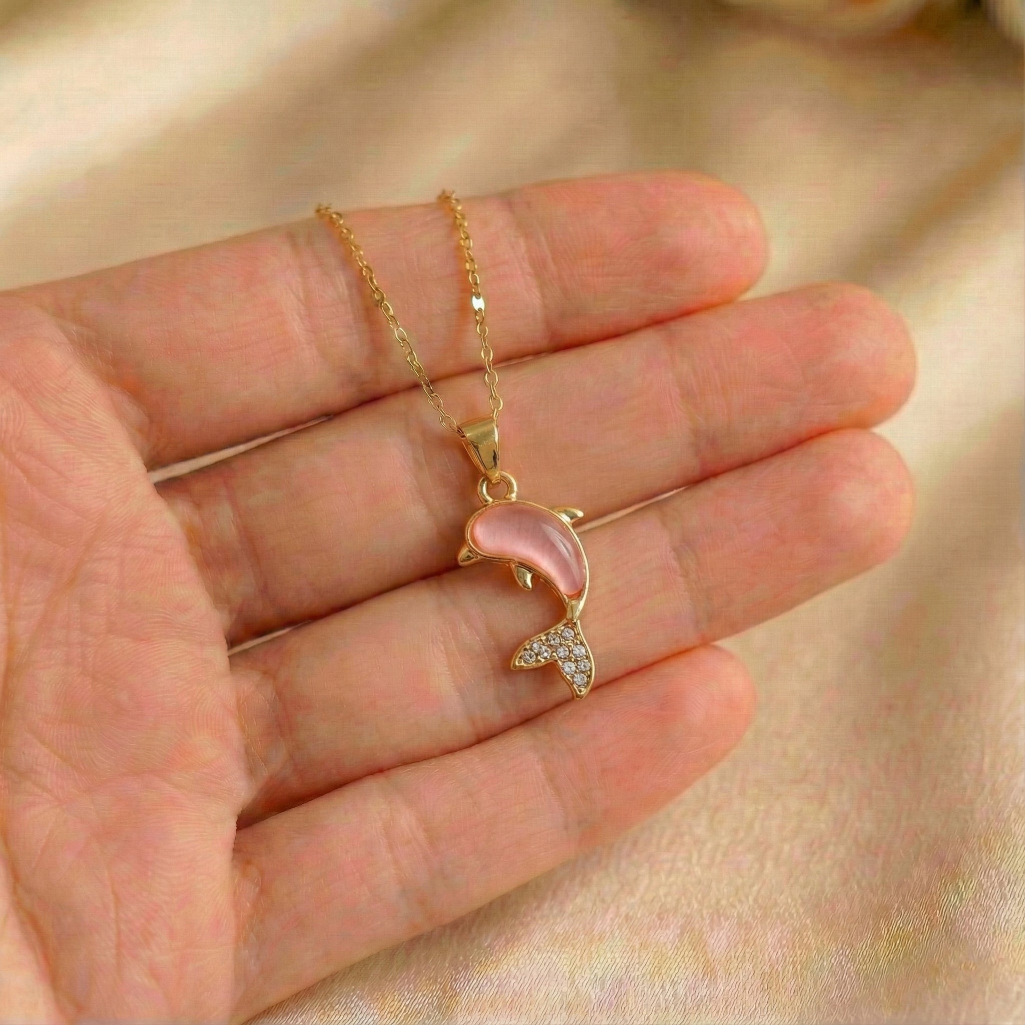 The Blush Dolphin Charm