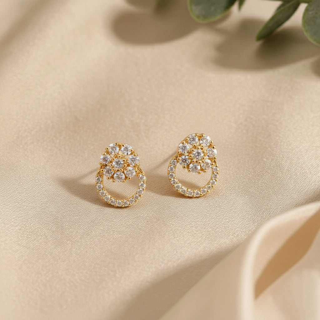 Floral Halo Studs