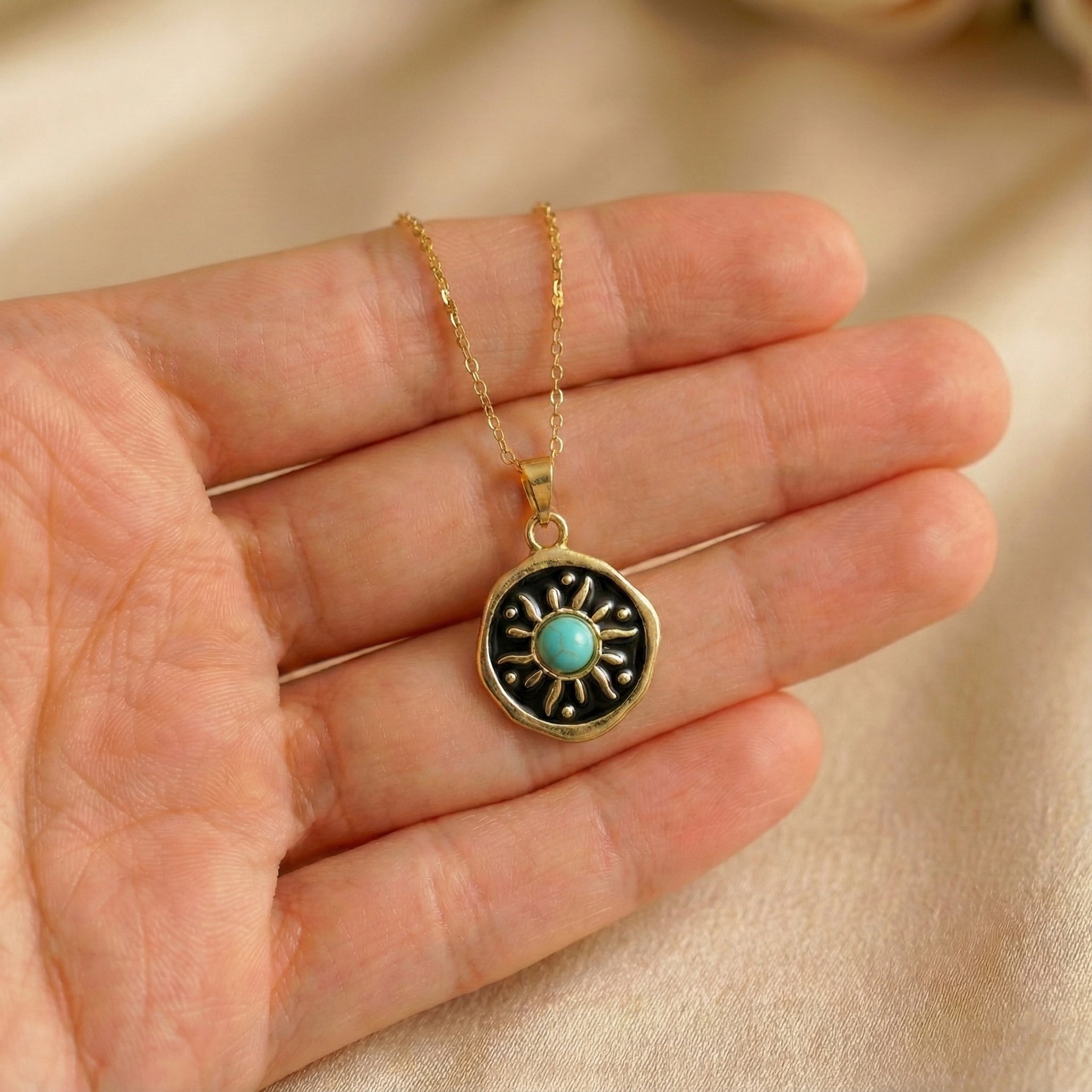 Turquoise Sun Medallion