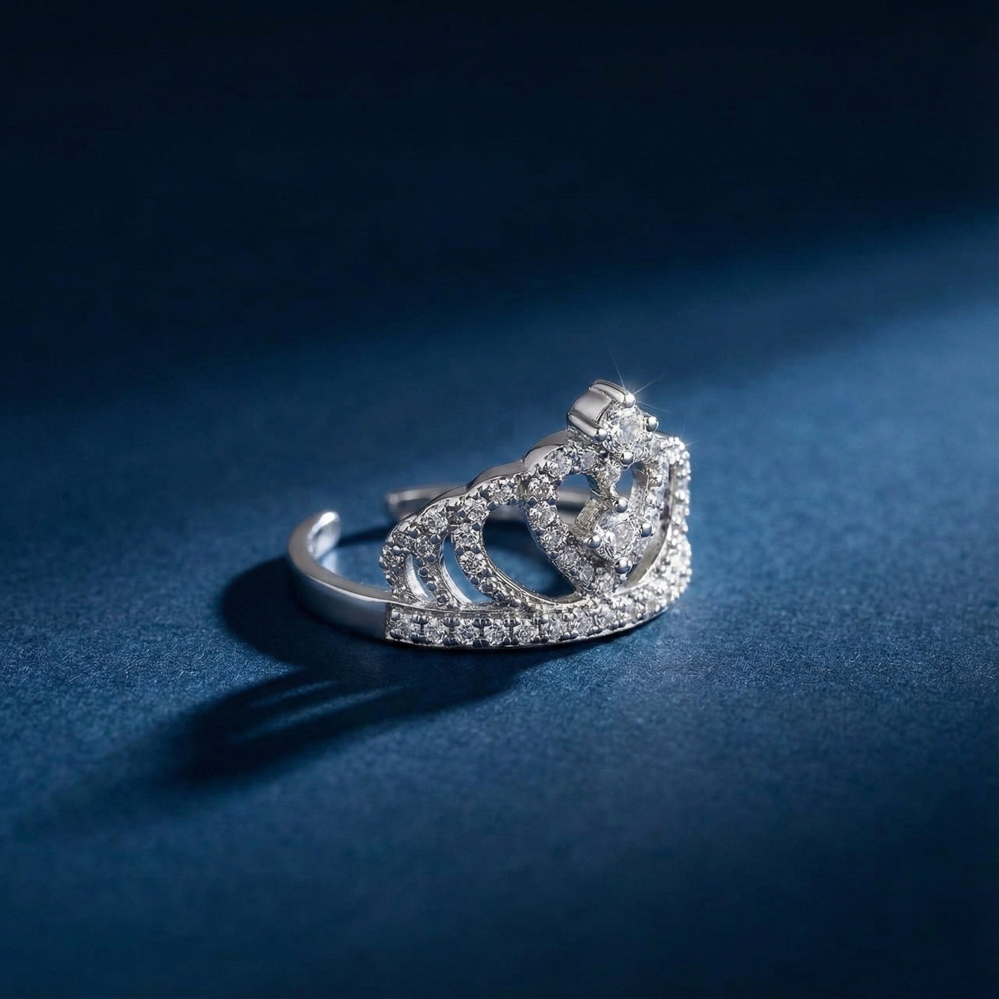 Regal Heart Crown Ring