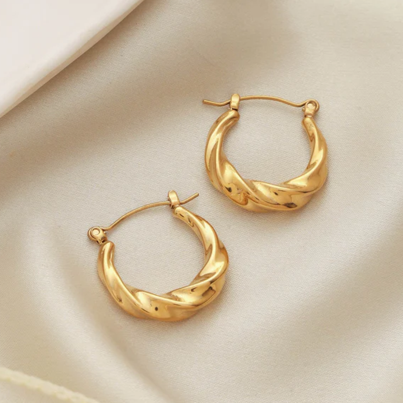 Trendy Wavy Hoop Earrings