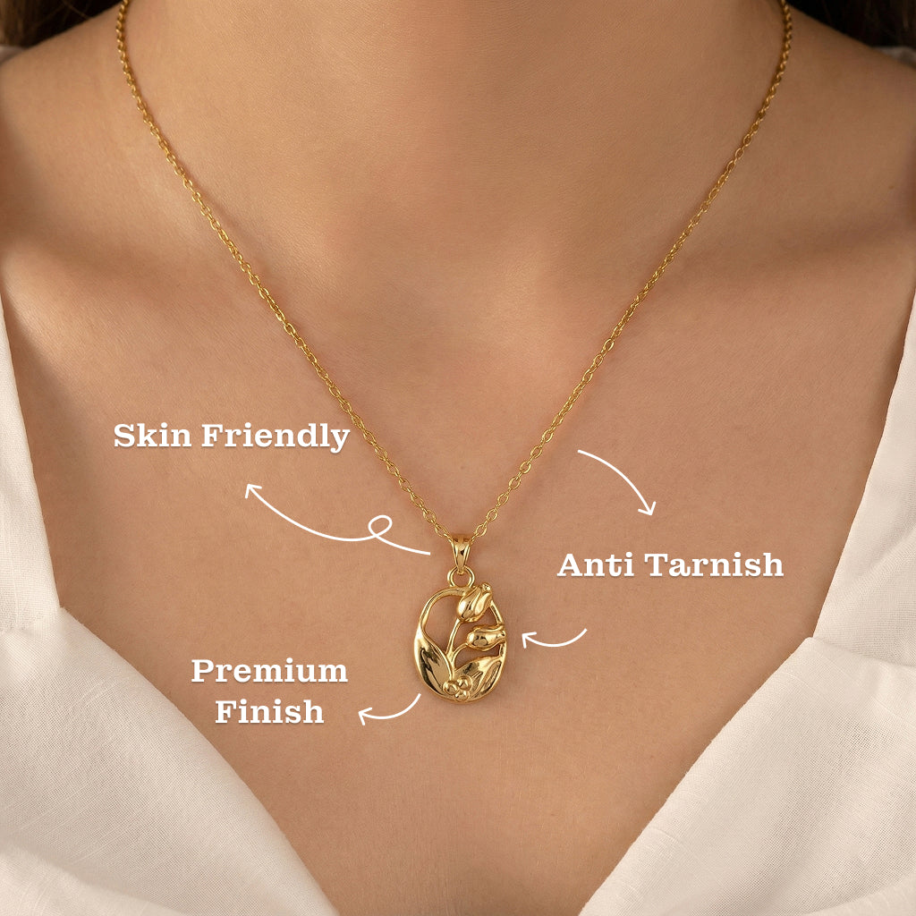 Vintage Style Tulip Portrait Charm