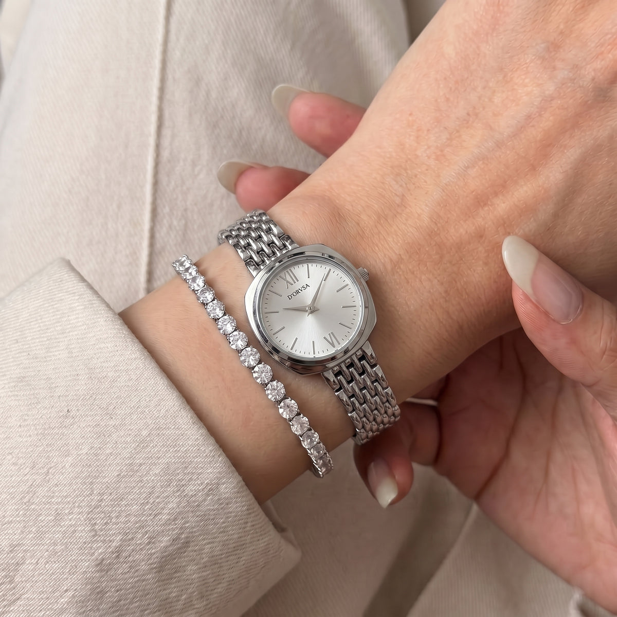 The IIRAYA Silver Cushion Roman Set