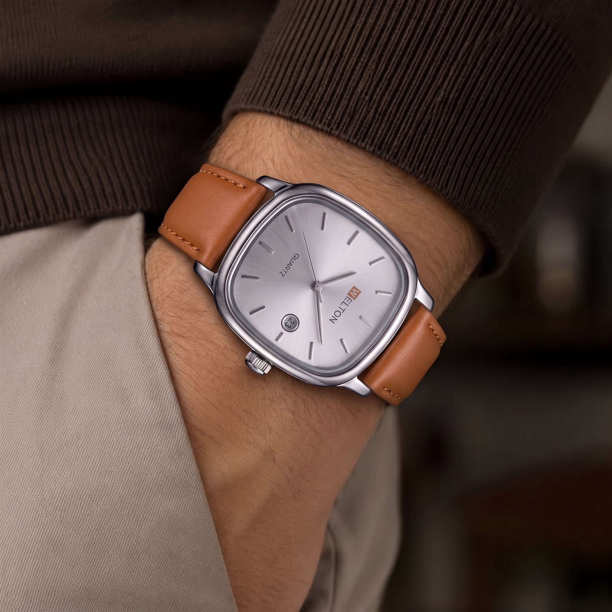 Welton Monolith Tan Silver