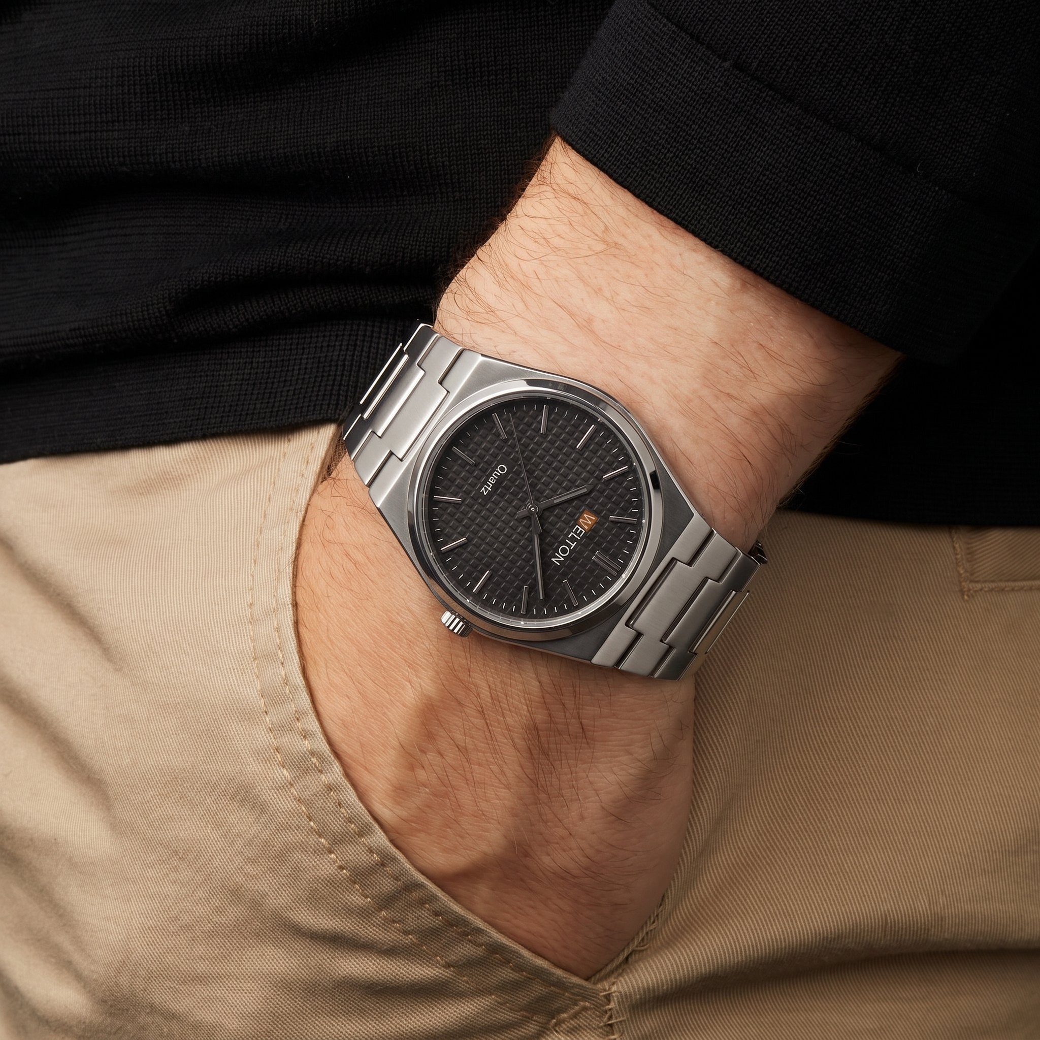 Welton Vantage Patterned Silver