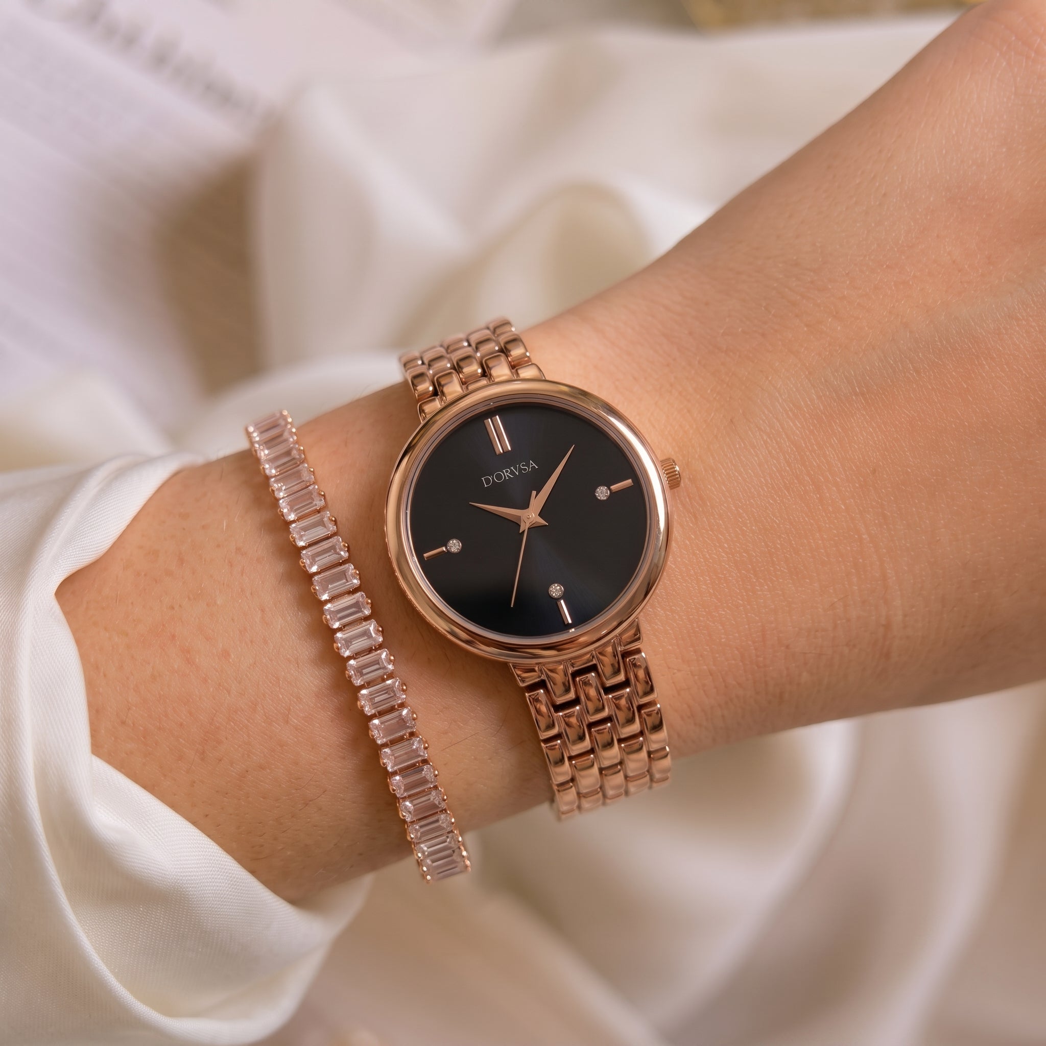 The IIRAYA Stella Black & Rose Gold set