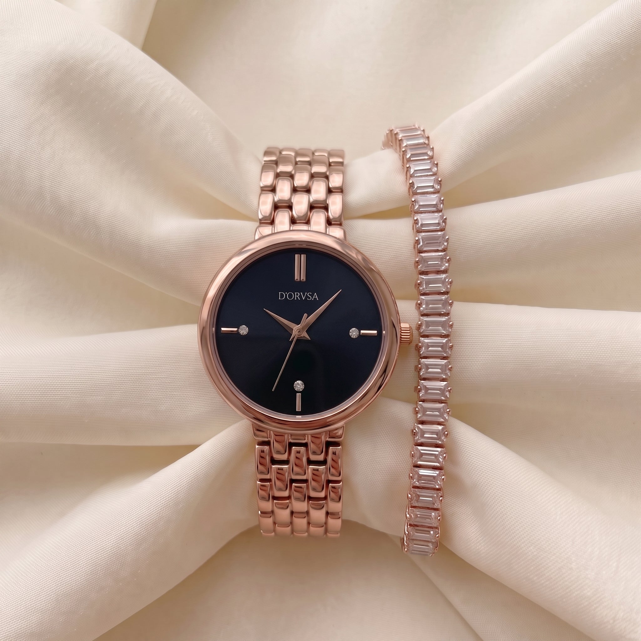 The IIRAYA Stella Black & Rose Gold set