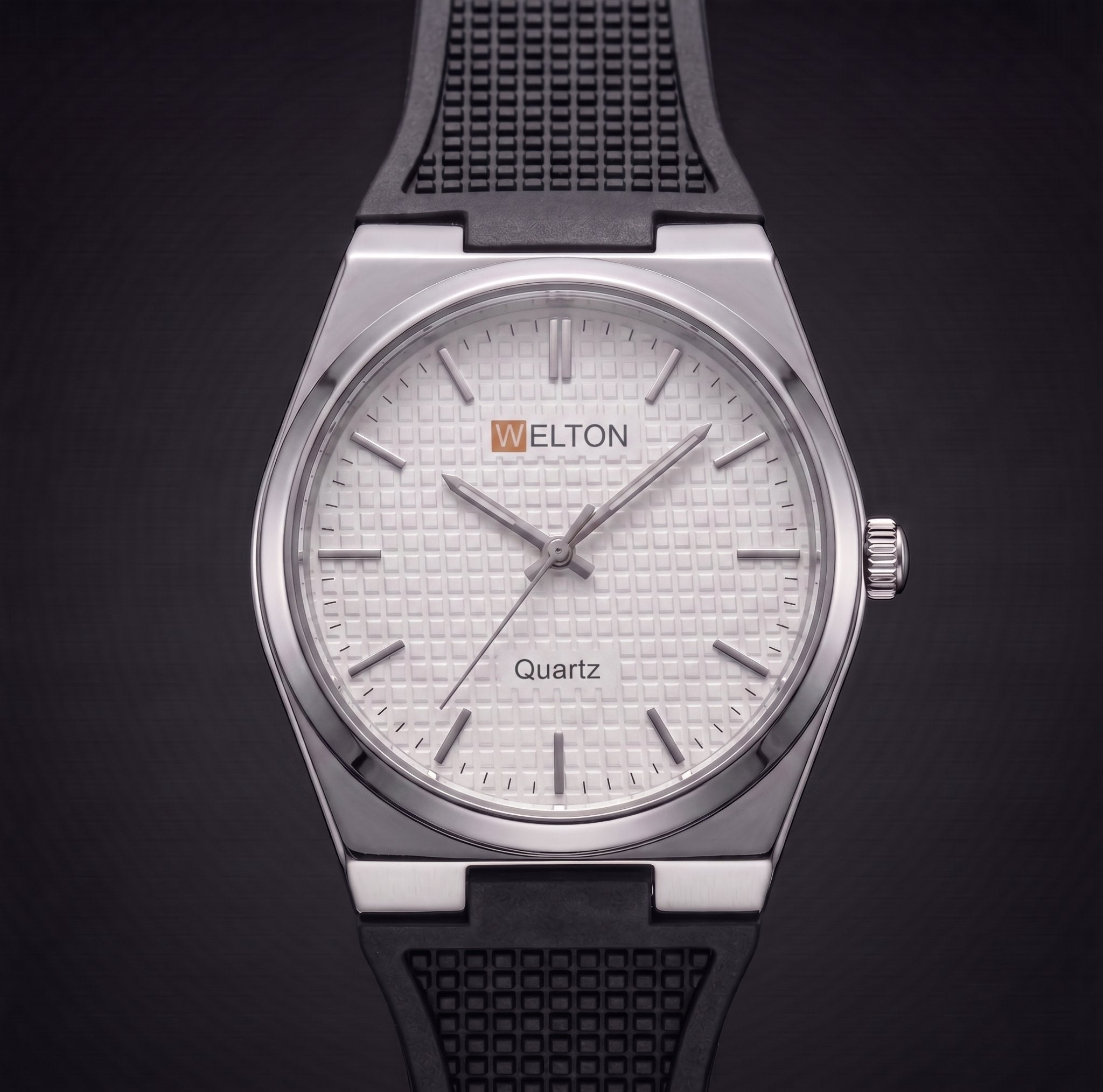 Welton Vantage Patterned Frost White